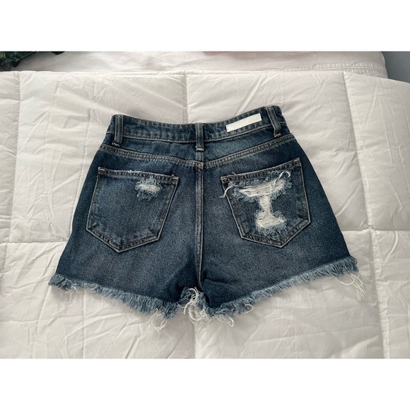 DISTRESSED DENIM SHORTS - Picture 2 of 2